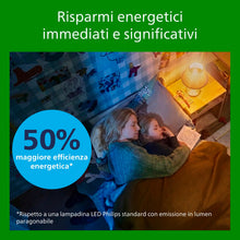 Carica l'immagine nel visualizzatore di Gallery, PHILIPS Classic ultra-efficient LED bulb with energy efficiency class A, E27 base, replaces 40W, clear, cool white light