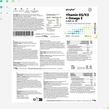 Carica l'immagine nel visualizzatore di Gallery, Vitamina D3 + K2 + Omega 3, 90 Capsule Softgel, Eletto PRODOTTO DELL'ANNO 2025, 2000UI Vitamin D, 100 µg Vitamina K (K2V