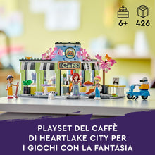 Carica l&#39;immagine nel visualizzatore di Gallery, LEGO Friends Caffè di Heartlake City, Giochi Didattici per Bambine e Bambini da 6 Anni, Negozio Giocattolo da Costruire con 3 Mini Bamboline, Cane, Caffetteria e Pasticceria, Idee Regalo 42618