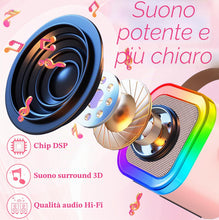 Carica l'immagine nel visualizzatore di Gallery, Chennyfun Macchina Karaoke con 2 Microfono, Karaoke Portatile Bambini