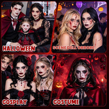 Carica l'immagine nel visualizzatore di Gallery, Trucchi Halloween Make Up Kit con Sangue Finto Lavabile e Cera Cicatrici