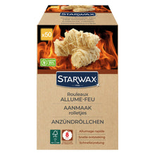 Carica l'immagine nel visualizzatore di Gallery, STARWAX Rouleaux allume-feu FSC, boîte de 50