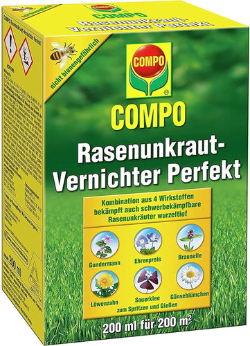 Compo Diserbante Perfetto per Prato, Concentrato 200 ml per 200 m²