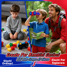Carica l'immagine nel visualizzatore di Gallery, Binocolo Bambini con Bussola e Guida Uccelli, Binocoli Regalo Bambino Gioco Bimbo 3 4 5 6 7 8 9 Giochi Esterno Giardino 