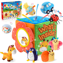 Carica l&#39;immagine nel visualizzatore di Gallery, HappyGoLucky Giochi Neonato 0-12 Mesi, Giochi Sensoriali per Neonati Regali Natale Bambini Giochi Montessori 6 Mesi Giochi per Neonati 0-3 Mesi Animali Giocattolo per Bambini Regalo Bambino
