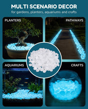 Carica l'immagine nel visualizzatore di Gallery, Ciottoli Luminosi Bianchi 300 Pz Si Illuminano Al Buio Assorbendo Luce Solare Per Sentieri Sicuri e Decorazione Giardino