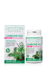 Carica l'immagine nel visualizzatore di Gallery, Armores Natura Integratori Alimentari, Carbone Vegetale Complex, per la Riduzione Del Gonfiore, con Carbone Attivo ed Estratti Vegetali di Camomilla, Anice Stellato, Cumino e Menta, 60 capsule