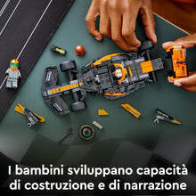 Carica l&#39;immagine nel visualizzatore di Gallery, LEGO Speed Champions Monoposto da Corsa McLaren Formula 1 2023, Macchina Giocattolo F1 per Bambini e Bambine da 9 Anni, Modellino di Auto da Costruire con Minifigure del Pilota, Idea Regalo 76919
