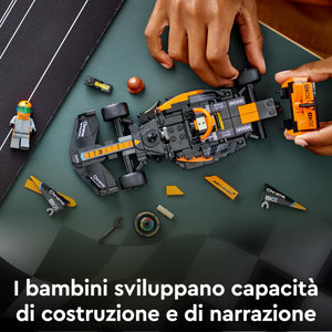 LEGO Speed Champions Monoposto da Corsa McLaren Formula 1 2023, Macchina Giocattolo F1 per Bambini e Bambine da 9 Anni, Modellino di Auto da Costruire con Minifigure del Pilota, Idea Regalo 76919