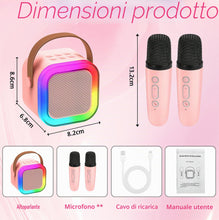 Carica l'immagine nel visualizzatore di Gallery, Chennyfun Macchina Karaoke con 2 Microfono, Karaoke Portatile Bambini
