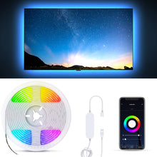 Carica l'immagine nel visualizzatore di Gallery, B.K.Licht Striscia LED Smart RGB, 2m, App, Wi-Fi, alimentazione USB, cambia colore con lo smartphone, adesiva, accorciab