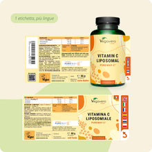 Carica l'immagine nel visualizzatore di Gallery, Vegavero Vitamina C Liposomiale, Dosaggio Ottimale, Pureway-™, Alta Biodisponibilità, Acido Ascorbico Puro, 120 Capsule,