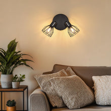 Carica l'immagine nel visualizzatore di Gallery, Kimjo Faretti LED Soffitto con 2 Luci, Moderno E14 Plafoniere da Soffitto Rotondo