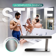 Carica l'immagine nel visualizzatore di Gallery, - Porta Carta Igienica Adesivo Moderno Senza Fori, Installazione Rapida, Grigio e Nero