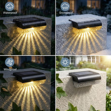 Carica l'immagine nel visualizzatore di Gallery, Bigzom Applique Solare Esterno, 6 Pezzi Lampade Solari per Recinzione IP65 Impermeabili, Lampade Solari per Esterno, Ter
