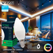 Carica l'immagine nel visualizzatore di Gallery, V-TAC 10x Lampadine LED Candela E14-4,5W - Lampadine di Nuova Generazione - 10 PEZZI - (Equivalenti a 40W) - 470 Lumen -
