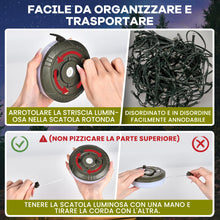 Carica l'immagine nel visualizzatore di Gallery, JONRRYIN Stringa di Luci da Campeggio, 10M Catena Luminosa da Campeggio Portatile, Stringa Luminosa Portatile con 8 Modalità di Illuminazione, Lampada da campeggio Ricaricabile per Esterni, Feste