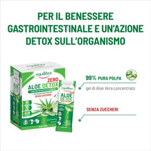 Carica l'immagine nel visualizzatore di Gallery, Equilibra Aloe Detox Zero, Gel Concentrato 99%, 10 Stick da 30 ml