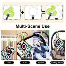 Carica l'immagine nel visualizzatore di Gallery, HappyKidsClub Giochi Neonato 0-12 Mesi, Libro Sensoriale Bianco e Nero Neonati Giochi Montessori 0-12 Mesi Tummy Time Regalo Neonato Maschio Femmina Sonaglio Neonato Giochi Sensoriali per Neonati