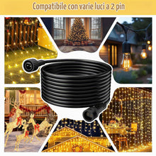 Carica l'immagine nel visualizzatore di Gallery, Cozymeow Prolunga Luci Natale 6M/19.8Ft 2 Pin Cavo Connettore