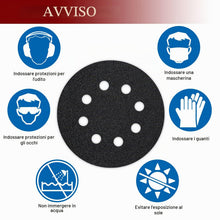 Carica l'immagine nel visualizzatore di Gallery, STEBRUAM 125mm Dischi Abrasivi, 80 pezzi Carta vetrata al carburo di silicio, 10 x 320/400/600/800/1000/1200/1500/2000 G