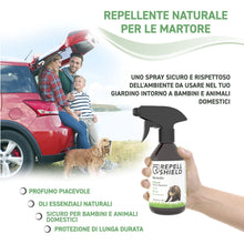 Carica l&#39;immagine nel visualizzatore di Gallery, RepellShield Spray Repellente per Topi e Martore, 250ml - Alternativa a Ultrasuoni per Topi Auto - Spray Dissuasore per Topi da Soffitta, Cantina, Giardino - Protegge i Cavi dell’Auto dalle Martore