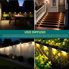 Carica l'immagine nel visualizzatore di Gallery, Solpex Lampade solari, 8 pezzi, luci solari per recinzione, impermeabili, per esterni, scale, recinzione, cortile, patio