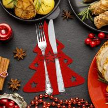 Carica l'immagine nel visualizzatore di Gallery, ZQEJEFD 16 Pezzi Portaposate in Feltro di Natale, Portaposate Albero di Natale, Portaposate Natalizie, Coltelli Forchette Cucchiai Stoviglie Portaposate per la Tavola Delle Feste Decor Natalizia