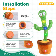 Carica l&#39;immagine nel visualizzatore di Gallery, Giocattoli Bambino Cactus Ballerino Ripete Balla Parlante Danzante Funny Talking Che Ripete Quello Che Dici Peluche Cactus Parlante Interattivo Bambina Ragazzo Natalizi Per Bambini Con 120 Canzoni
