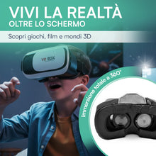 Carica l'immagine nel visualizzatore di Gallery, TEMPO DI SALDI Visore Realtà Virtuale 3D compatibile IOS e Android, Visore VR Smartphone da 4.7 a 6 pollici, Occhiali VR