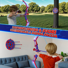 Carica l'immagine nel visualizzatore di Gallery, Giocattoli Bambino Set con Luci LED Rosse e Blu, Zainetto Supercool e Bersaglio, Giocattolo Gioco Bambino 3-12 Anni, Gio