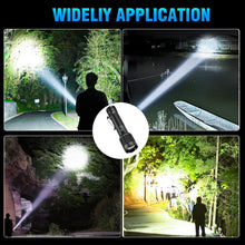 Carica l'immagine nel visualizzatore di Gallery, Torcia LED Ricaricabile 90000 lumen, Torcia LED Potente Tattica Ad Alto Lumen, Torcia Ad Alta Potenza, Super Luminosa, R