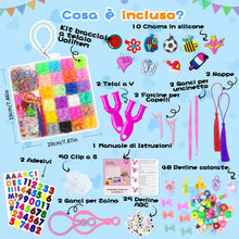 Carica l&#39;immagine nel visualizzatore di Gallery, Uolifrem Elastici per Braccialetti Bambini, 29 Colori Elastici Braccialetti Kit, Fai Da Te Loom Bands Kit con Accessori，Starter kit di elastici, Regalo per Ragazze e Ragazzi