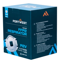 Carica l'immagine nel visualizzatore di Gallery, Portwest P201 Mascherina Anti Polvere con Valvola FFP2 Schiuma EVA Monouso
