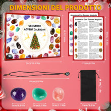 Carica l&#39;immagine nel visualizzatore di Gallery, Calendario dell&#39;Avvento di Cristallo 2025, 24 Sorprese con l&#39;Albero di Cristallo dei 7 Chakra, 23 Pietre Naturali e Pietre Preziose per Ragazzi, Ragazze, Adolescenti e Adulti