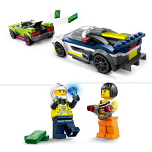 Carica l'immagine nel visualizzatore di Gallery, LEGO City Inseguimento della Macchina da Corsa, Set con 2 Modellini di Auto da Costruire della Polizia, Giocattolo per Bambini e Bambine da 6 Anni in su con Veicolo di Emergenza e 2 Minifigure 60415