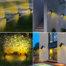 Carica l'immagine nel visualizzatore di Gallery, T-SUN 4 Pezzi Faretti Solari, 3000K Faretti Solari da Esterno Regolabile, 2 Modalità Lampada da Giardino Solare, Imperme