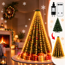 Carica l'immagine nel visualizzatore di Gallery, Mantello Luci per Albero di Natale Cascata: Atmosfera Festiva in 1 Minuto