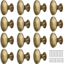 Carica l'immagine nel visualizzatore di Gallery, 15 Pomello per Mobili Vintage Bronzo, 30mm Maniglie Rotonde Antiche, Pomello Metallo per Cassetto a Fungo, Manico Rotond
