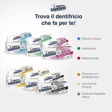Carica l'immagine nel visualizzatore di Gallery, Pasta del Capitano, Dentifricio Antitartaro Bio, Dona Freschezza e Rinfresca l'Alito, Ideale per i Fumatori, Aiuta a Prevenire la Placca, 100% Made in Italy, Tubetto da 100 ml