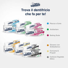 Carica l'immagine nel visualizzatore di Gallery, Pasta del Capitano, Dentifricio Baking Soda Bio, Ravviva il Bianco Naturale dei Denti e Neutralizza gli Acidi della Plac