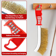 Carica l'immagine nel visualizzatore di Gallery, 6 Pezzi Spazzola Acciaio, Spazzola Ferro, Spazzola Metallica: Acciaio Inox + Acciaio al Carbonio + Ottone + Nylon, per P