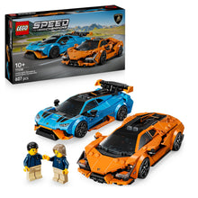 Carica l'immagine nel visualizzatore di Gallery, LEGO Speed Champions Lamborghini Revuelto e Huracán STO - Modellini di Auto da Corsa - Macchine Giocattolo con 2 Minifigure dei Piloti - Regalo di Compleanno per Bambini da 10 Anni in su - 77238