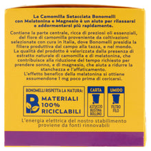 Carica l'immagine nel visualizzatore di Gallery, Bonomelli Camomilla Setacciata con Melatonina e Magnesio 14 Bustine, Contro Stanchezza e Affaticamento, Infuso Rilassant