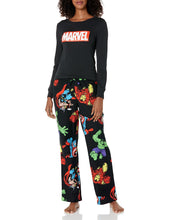 Carica l'immagine nel visualizzatore di Gallery, Amazon Essentials Disney | Marvel | Star Wars Set da Notte Pigiama in Flanella Donna, Marvel Avengers - Womens Flannel, M