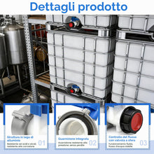 Carica l'immagine nel visualizzatore di Gallery, VEEKAY IBC Serbatoio adattatore DN50 75mm,Adattatore Universale per Serbatoio Dell'acqua 1000L,Rubinetto di Scarico Univ