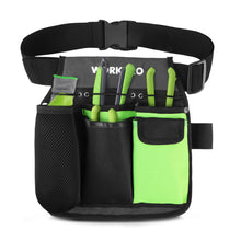 Carica l'immagine nel visualizzatore di Gallery, WORKPRO Cintura da Giardinaggio, Borsa Attrezzi da Giardino con 5 Tasche e Cintura Regolabile, Borsa da Giardinaggio per