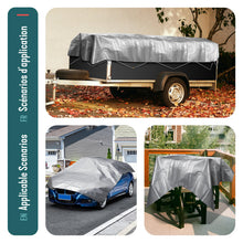 Carica l'immagine nel visualizzatore di Gallery, VOUNOT® Telo Impermeabile Esterno 2x3m, Telone Occhiellato Impermeabile Rinforzato PE 240 g/m², Telo Protettivo Multiuso
