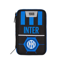 Carica l&#39;immagine nel visualizzatore di Gallery, Seven Astuccio Scuola 3 Scomparti, F.C. INTER Calcio - FIN ALLA VITTORIA, Blu Nero - Portapenne Multi Scomparto Con Matite, Penne e Colori, Accessori Zaino, Zaino Scuola - Astuccio Bambino Ragazzo