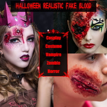 Carica l&#39;immagine nel visualizzatore di Gallery, BOBISUKA Halloween Sangue Finto Lavabile 3 Pz: 1 Plasma Coagulato+1 Spray di Sangue Finto+1 Sangue Finto Gocciolante Sicuro per Carnevali, Film, Teatro, Scherzi, Ferite Simulate